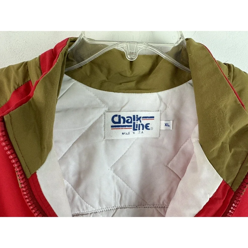 San Francisco 49ers Chalk Line Jacket Coat ~ Adult XL ~ Red NFL Football Vtg